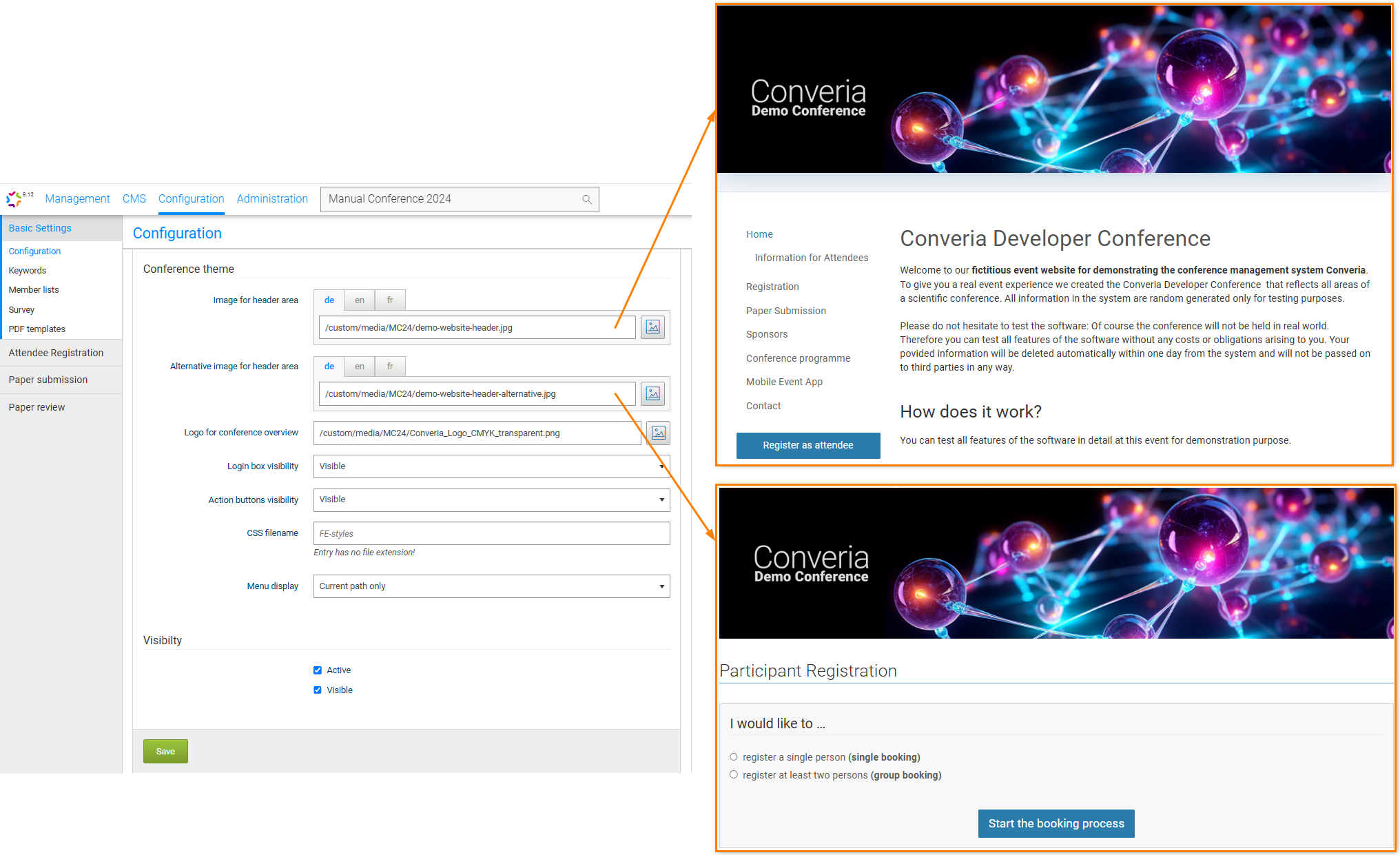 Fig. 3: Header graphic areas